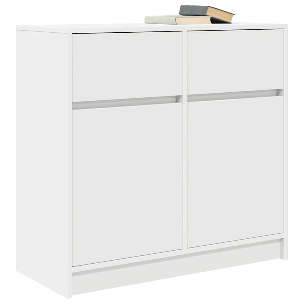 Sideboard with Drawer White 80x34x76 cm Engineered Wood