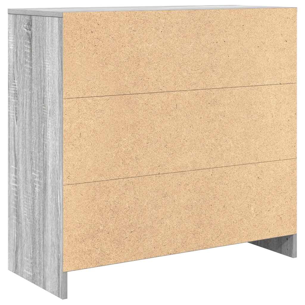 Sideboard with Drawer Grey Sonoma 80x34x76 cm Engineered Wood