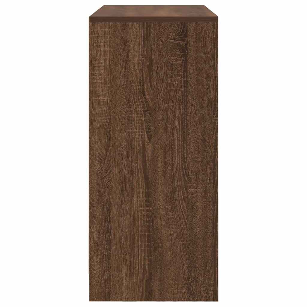 Sideboard with Drawer Brown Oak 80x34x76 cm Engineered Wood