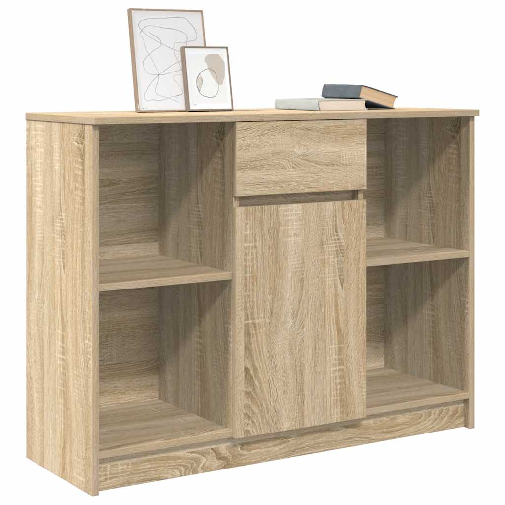 Sideboard with Drawer Sonoma Oak 101x35x76 cm Engineered Wood