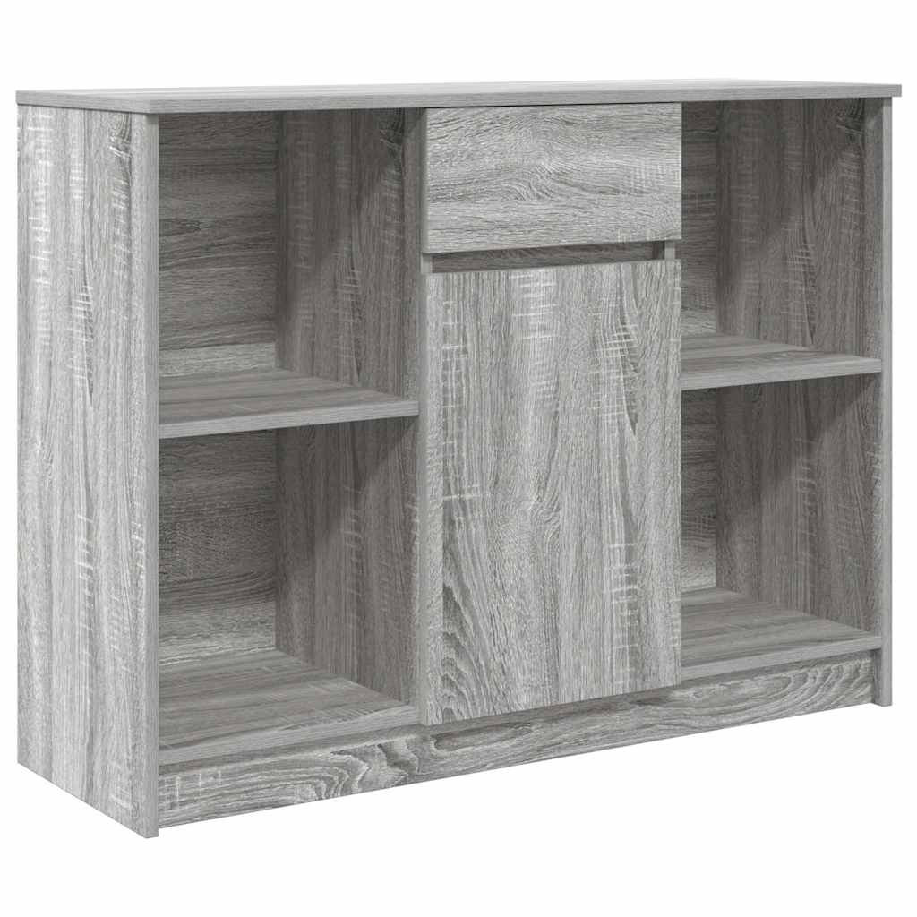 Sideboard with Drawer Grey Sonoma 101x35x76 cm Engineered Wood