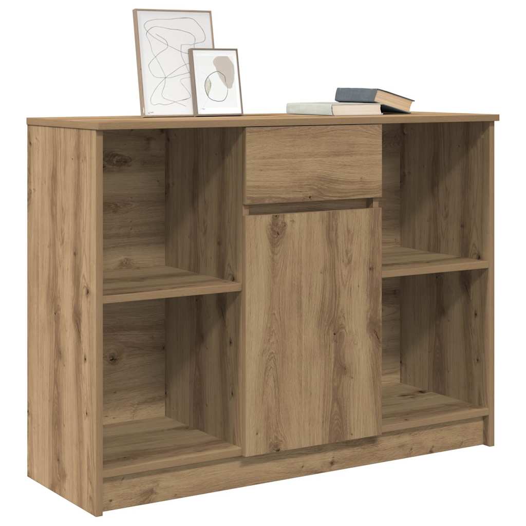 Sideboard with Drawer Artisan Oak 101x35x76 cm Engineered Wood