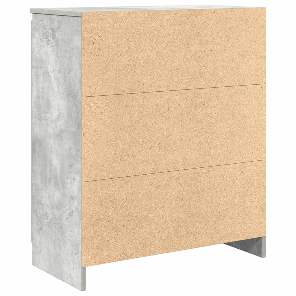 Sideboard with Drawers Concrete Grey 71x35x84 cm Engineered Wood