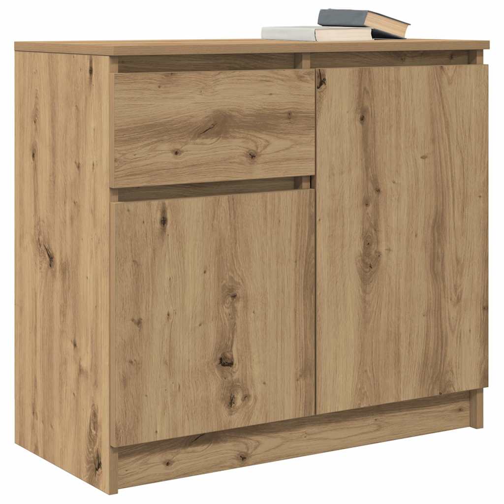 Sideboard with Drawer Artisan Oak 71x35x65 cm Engineered Wood