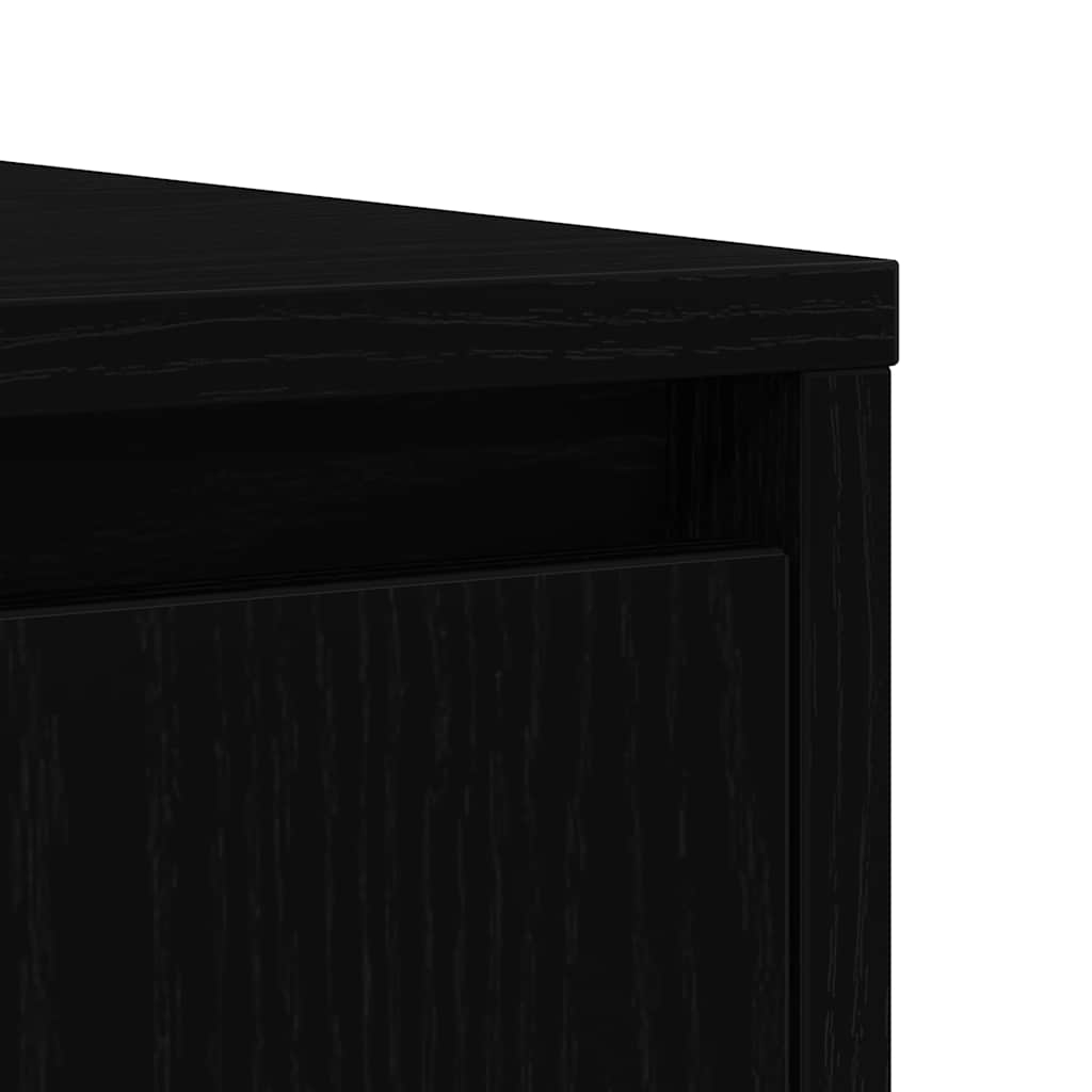 Sideboard Black Oak 85x34x76 cm Engineered Wood