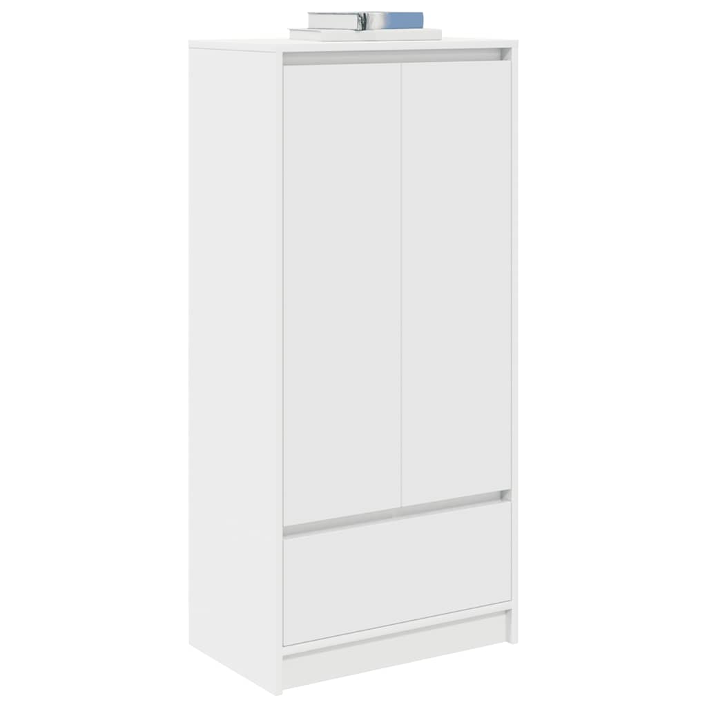 Cabinet with Drawer White 55.5x34x119.5 cm Engineered Wood