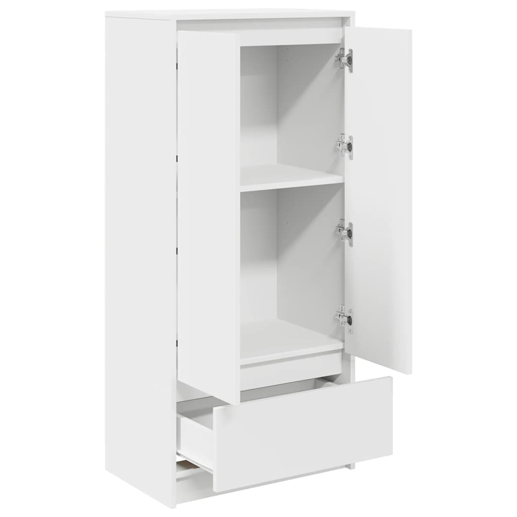 Cabinet with Drawer White 55.5x34x119.5 cm Engineered Wood