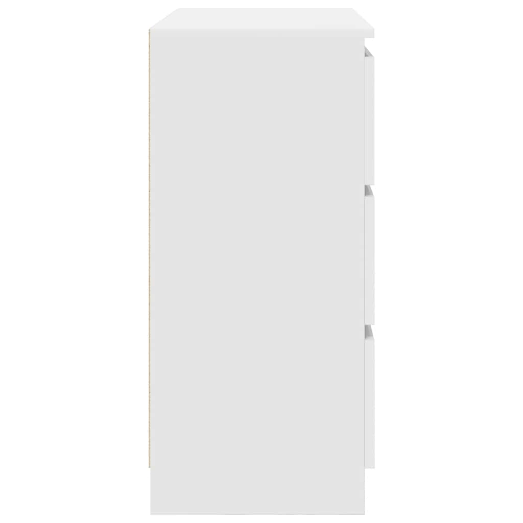 Sideboard White 80x35x76 cm Engineered Wood