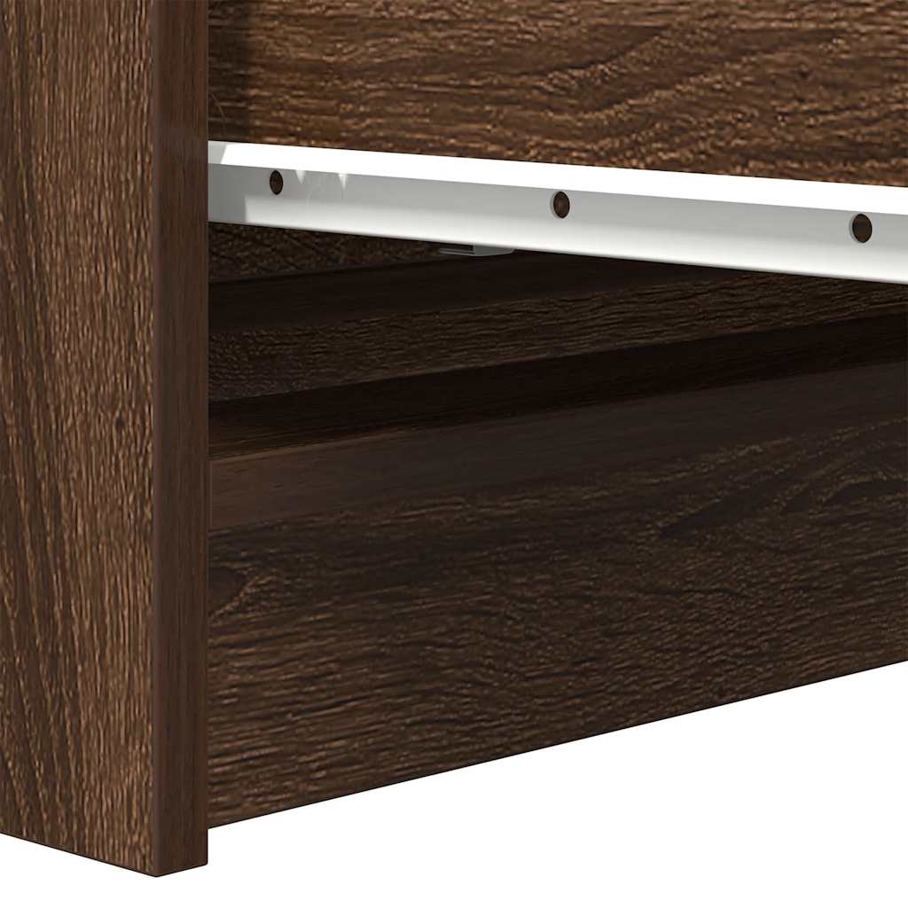 Sideboard Brown Oak 80x35x76 cm Engineered Wood