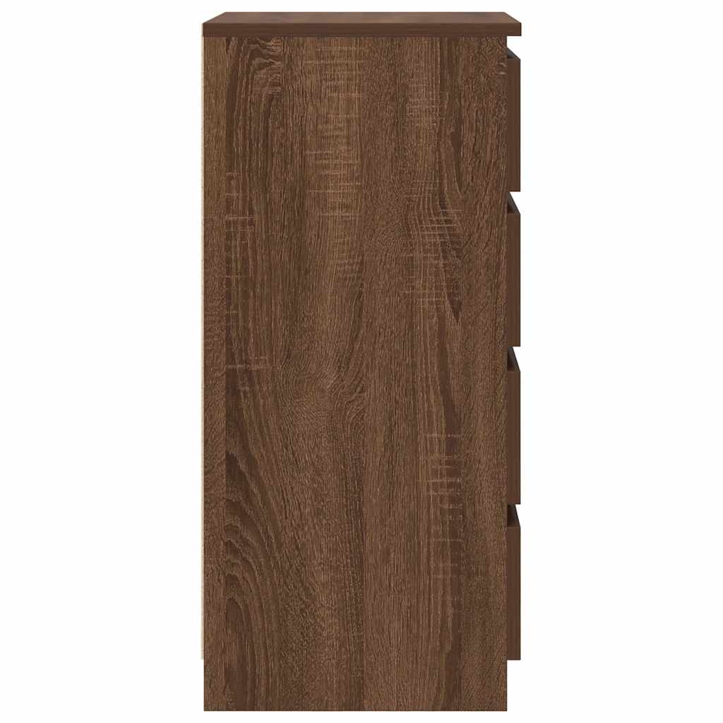 Sideboard Brown Oak 37.5x35x76 cm Engineered Wood