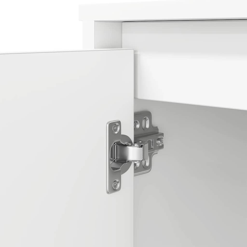 Desk White 120x42x76 cm Engineered Wood