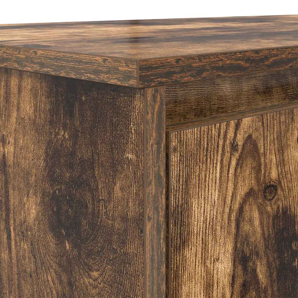 Desk Smoked Oak 120x42x76 cm Engineered Wood