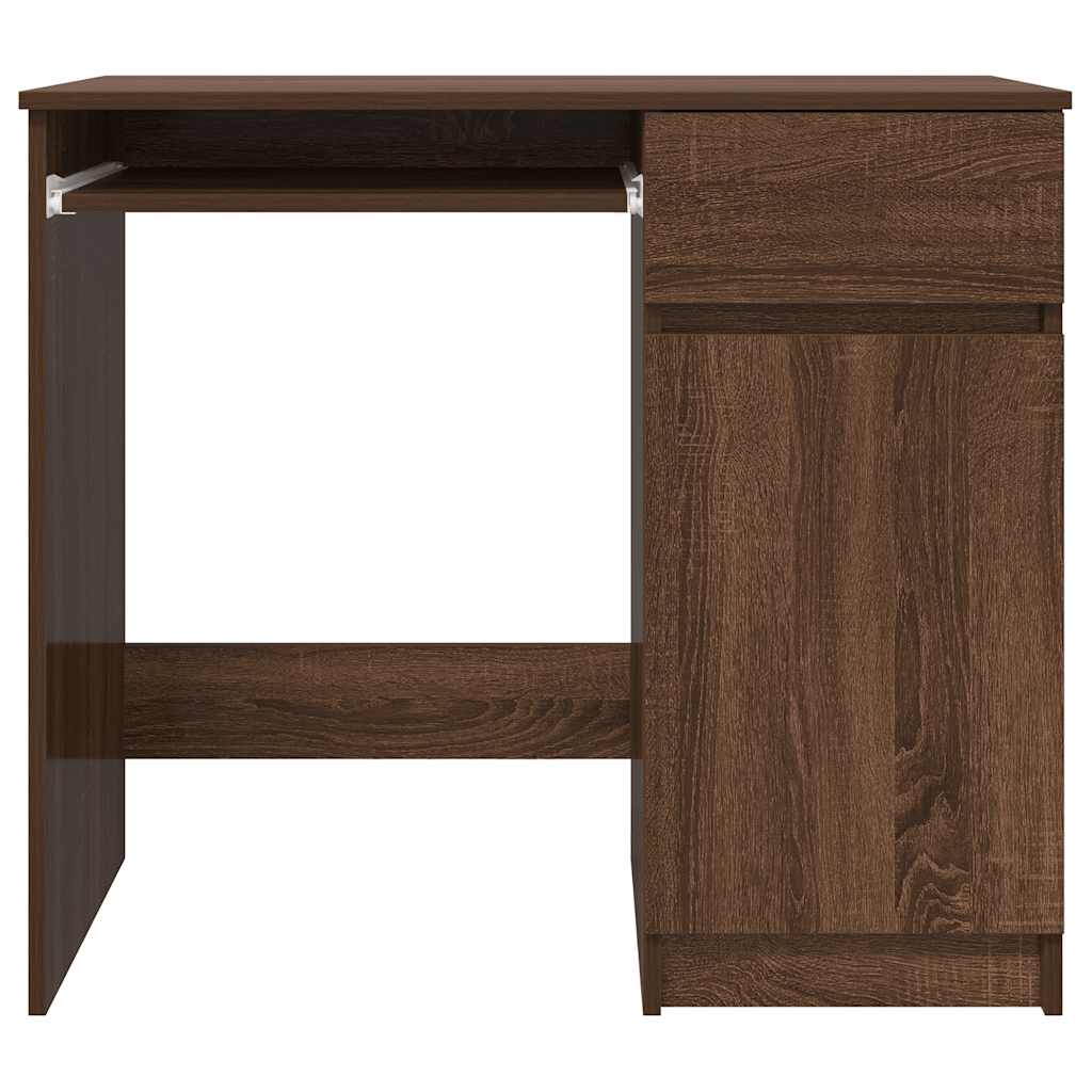 Desk Brown Oak 86x49x76 cm Engineered Wood