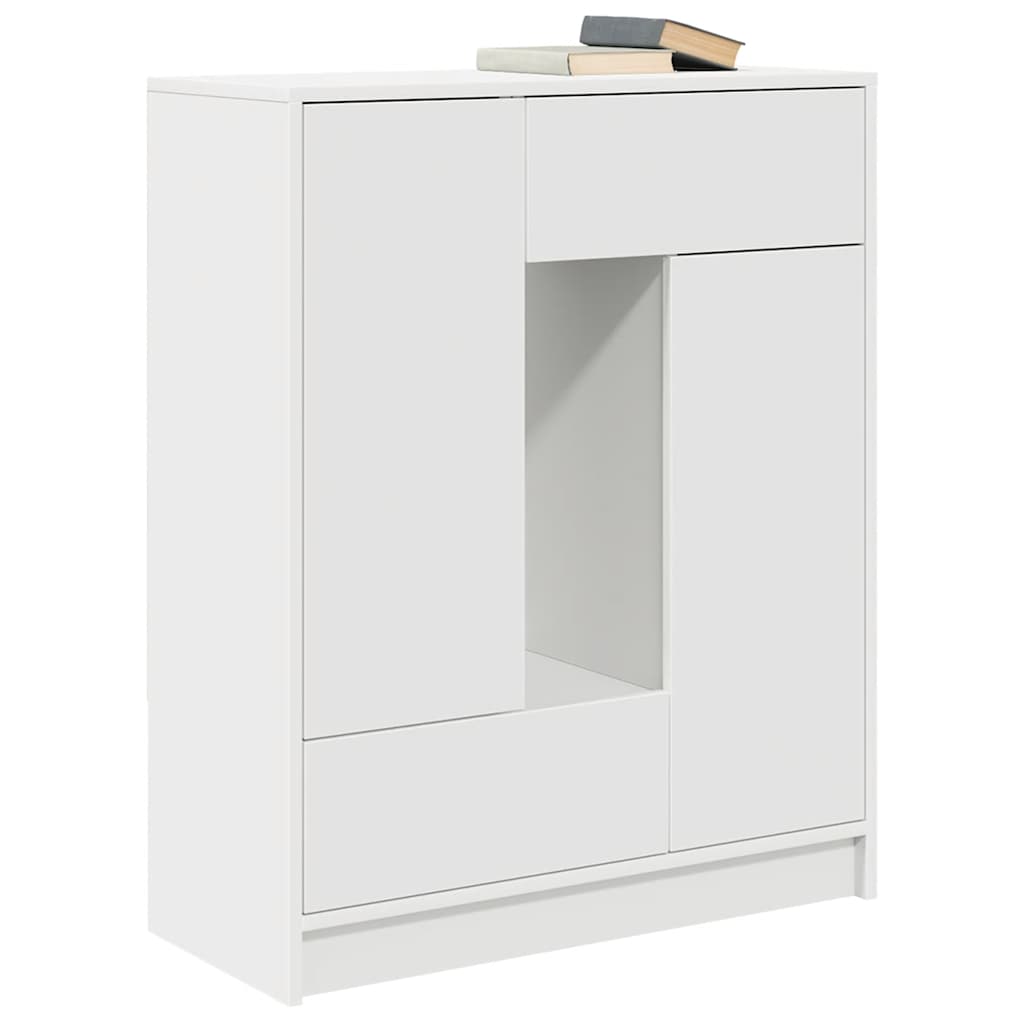 Sideboard with Drawers and Doors White 73x31x90 cm