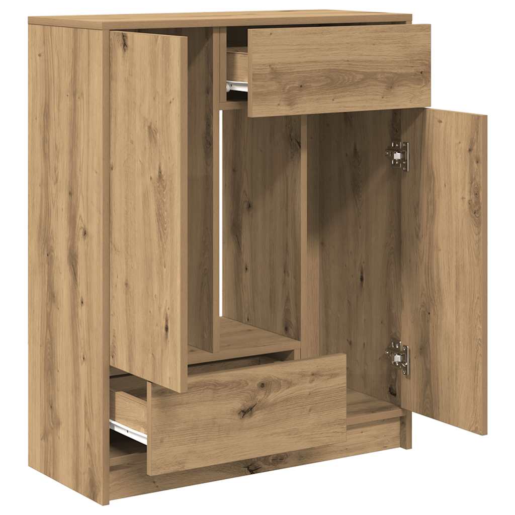 Sideboard with Drawers and Doors Artisan Oak 73x31x90 cm