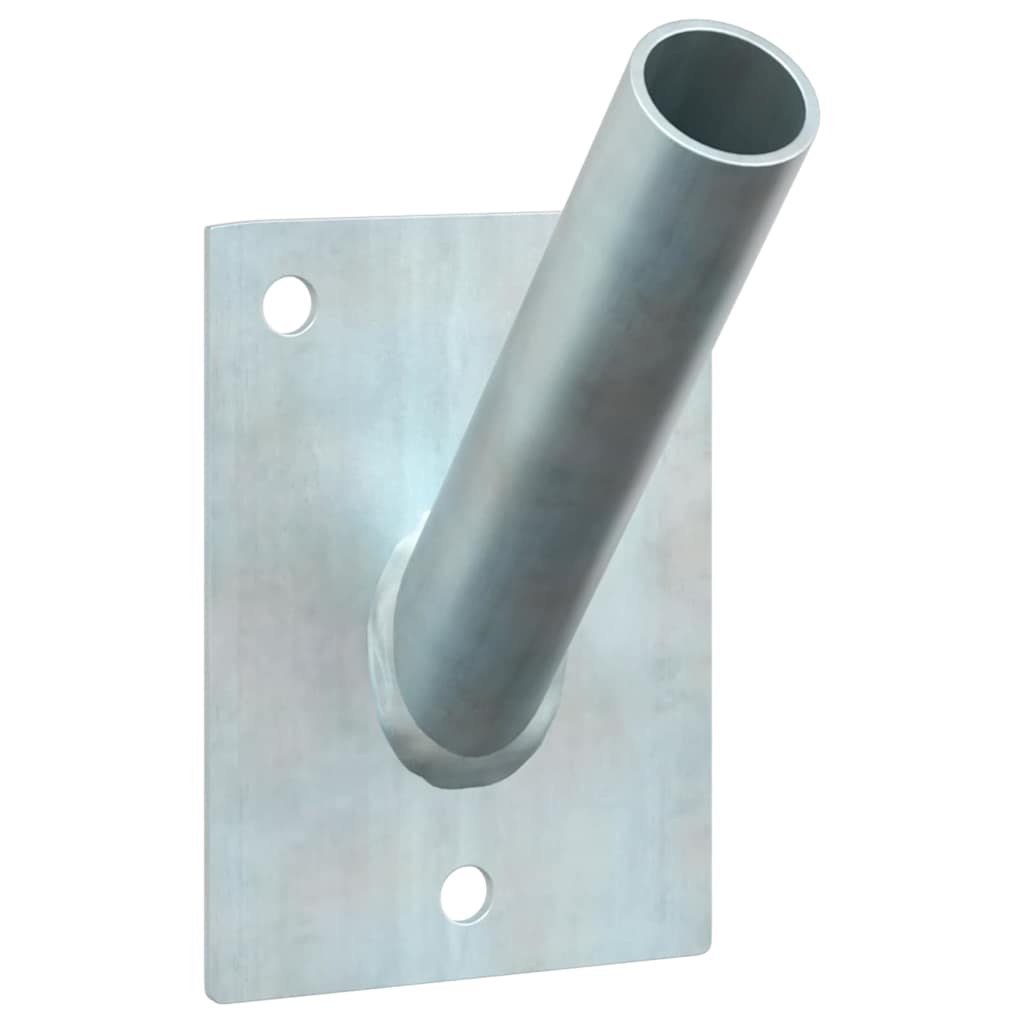 Flag Pole Holder Silver 10.5 x 7.5 cm Steel