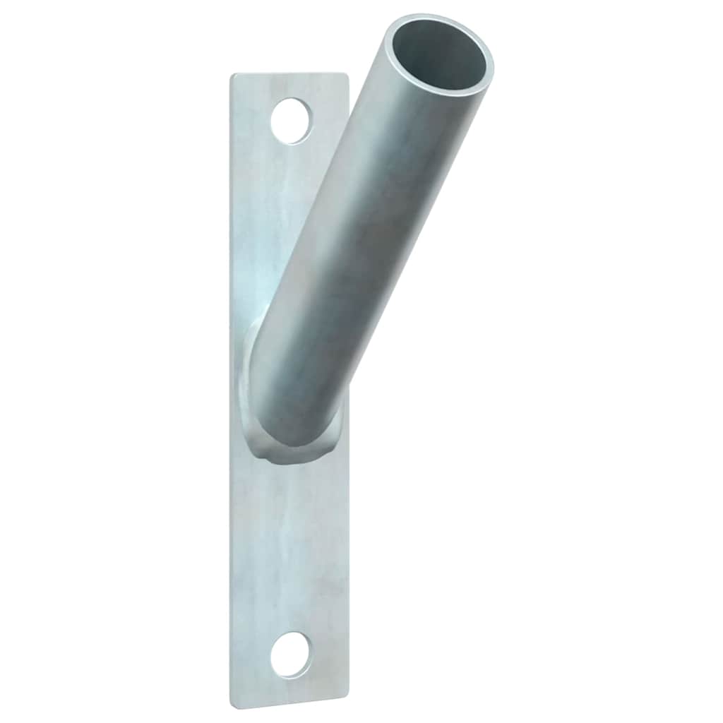 Flag Pole Holder Silver 15 x 3 cm Steel