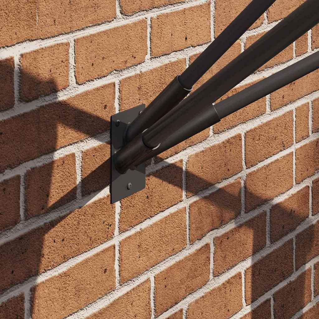 Flag Pole Holder Black 10.5 x 7.5 cm Steel