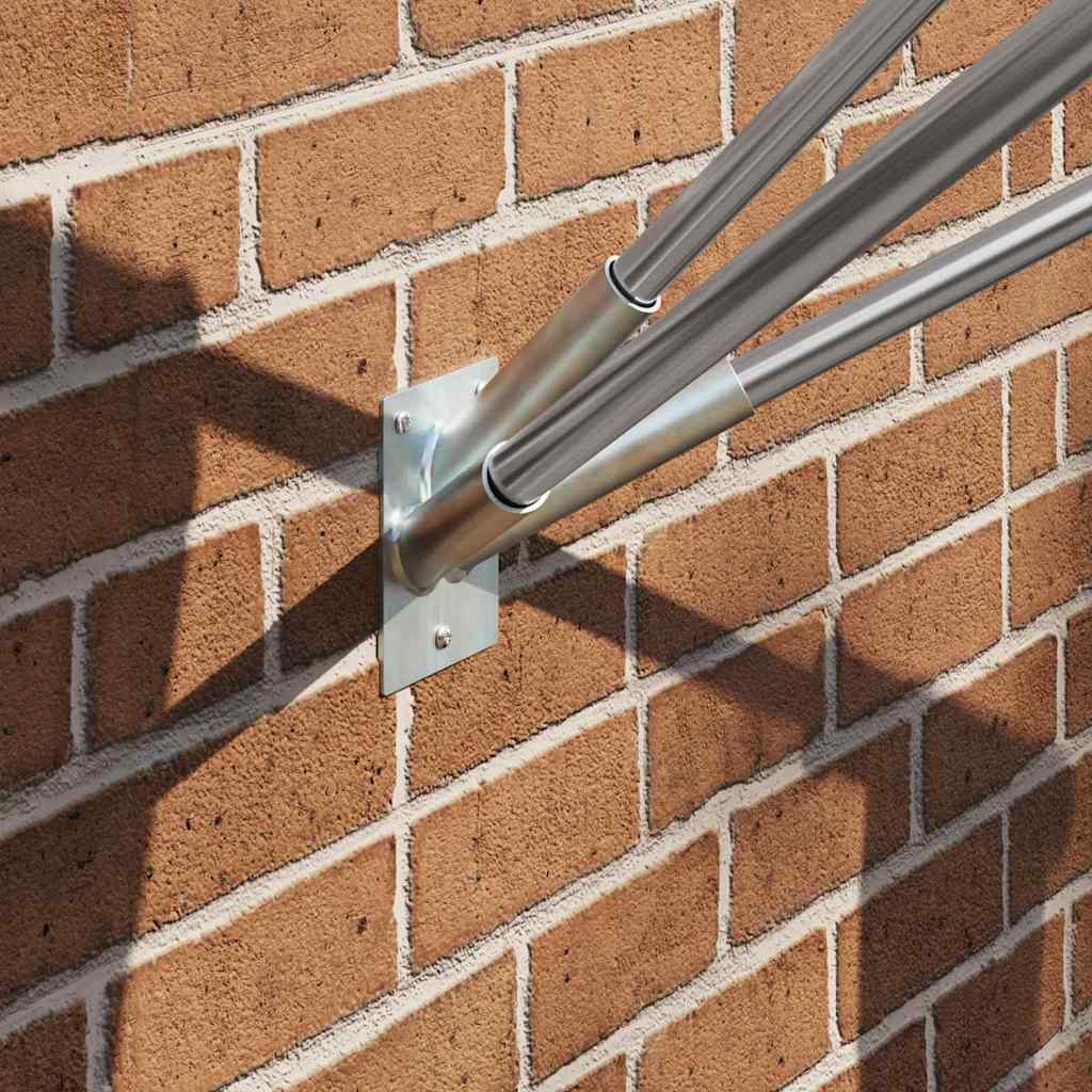 Flag Pole Holder Silver 10.5 x 7.5 cm Steel