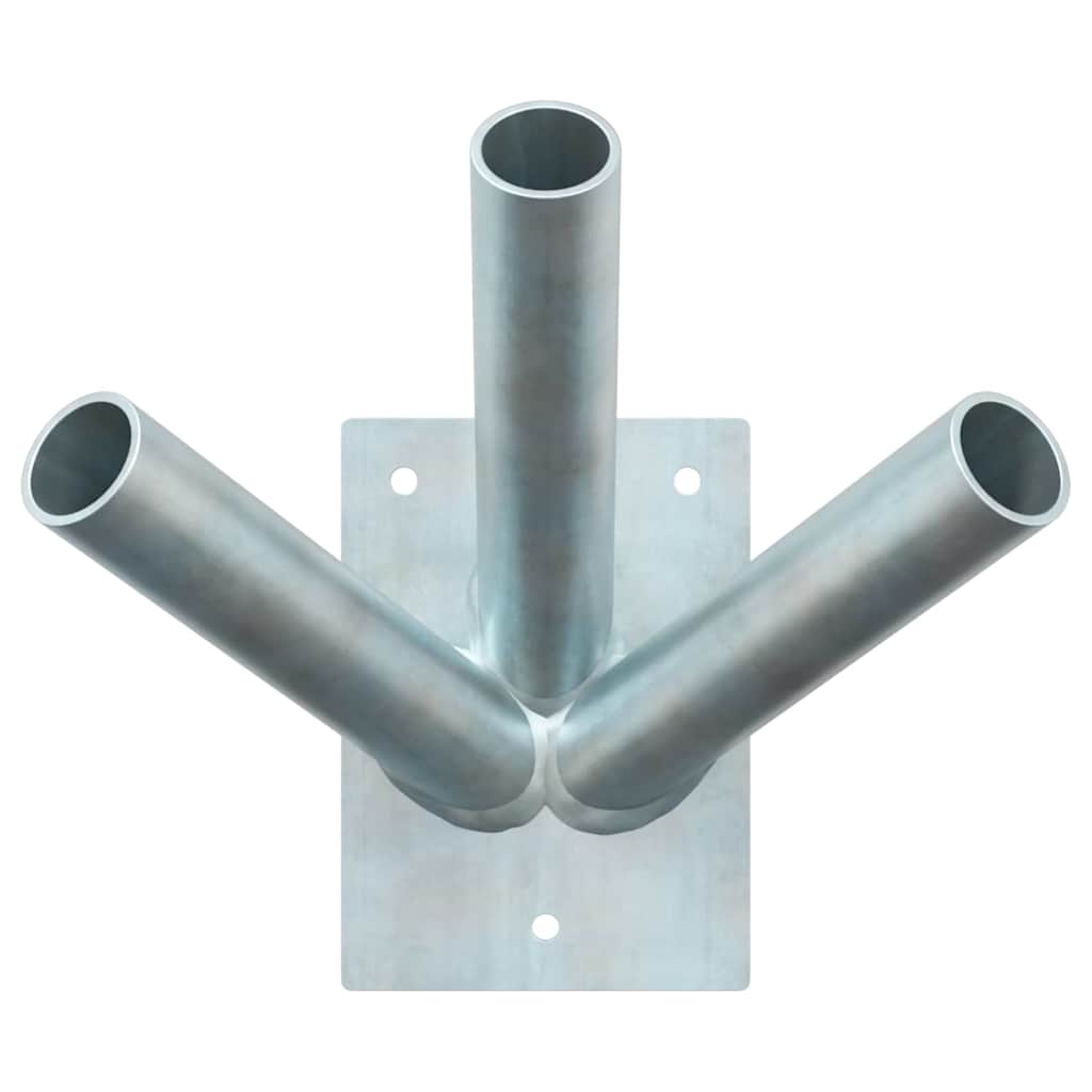 Flag Pole Holder Silver 10.5 x 7.5 cm Steel