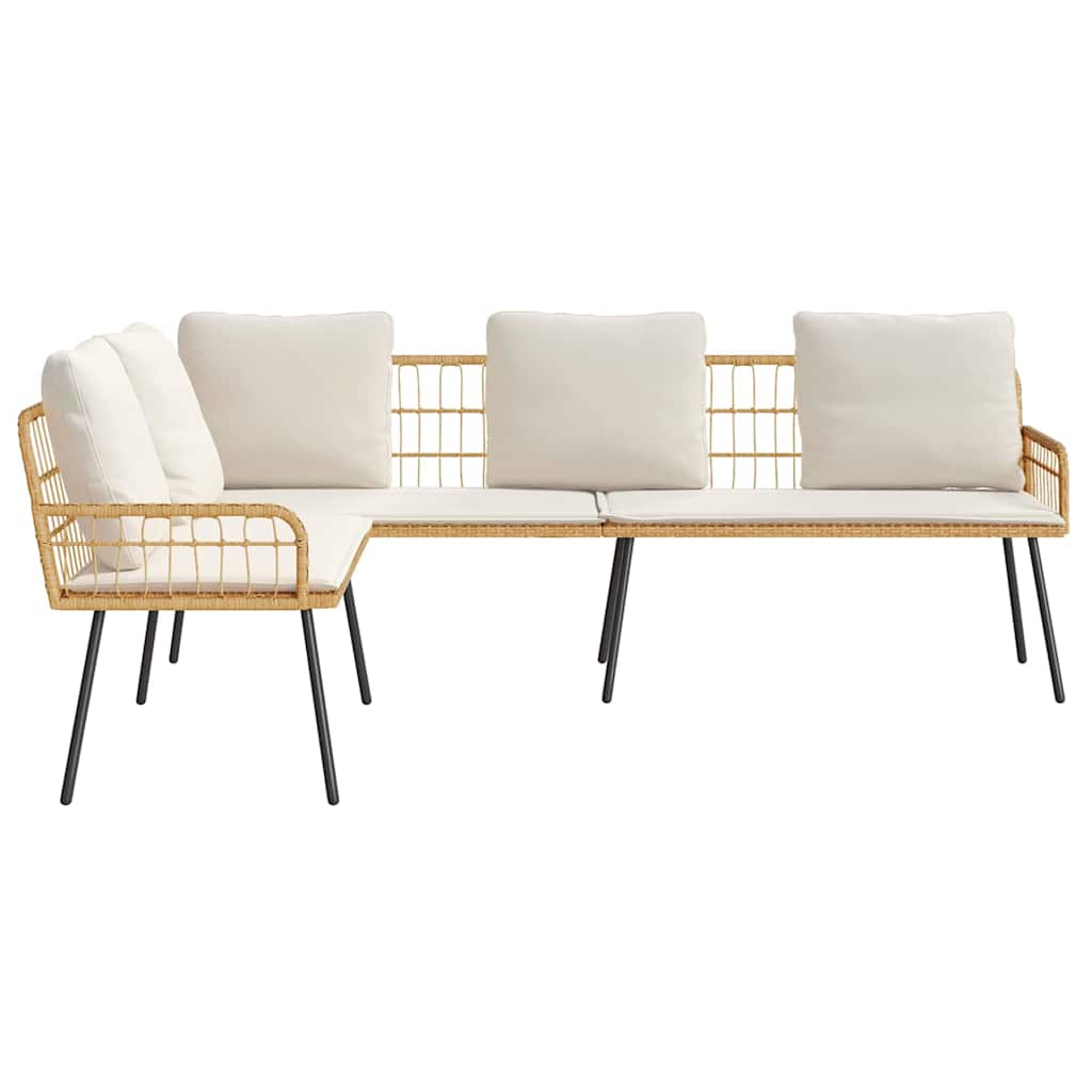 Sofa with Cushion Brown x x Metal