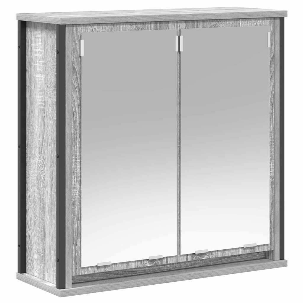 Bathroom Furniture Set with Shelf 5 pcs Grey 76.5 x 35 x 95 cm