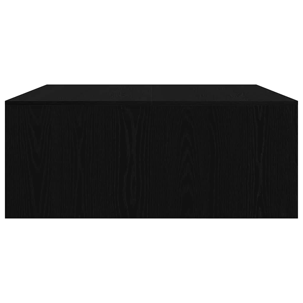 Coffee Table with Drawers Black Oak 100x100x40 cm
