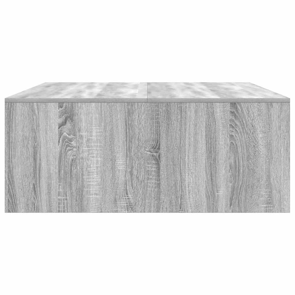 Coffee Table with Drawers Grey Sonoma 100x100x40 cm