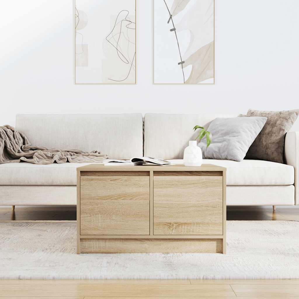 Coffee Table with Drawers Sonoma Oak 70.5x70x40 cm