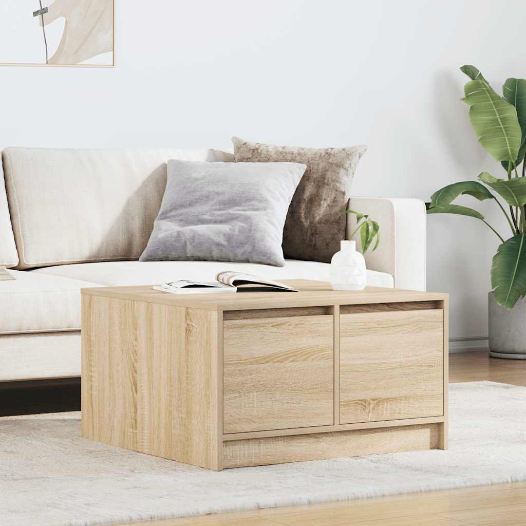 Coffee Table with Drawers Sonoma Oak 70.5x70x40 cm