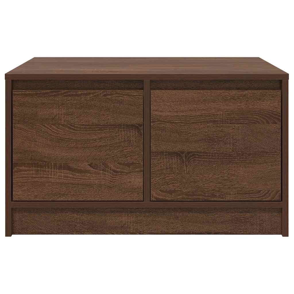 Coffee Table with Drawers Brown Oak 70.5x70x40 cm