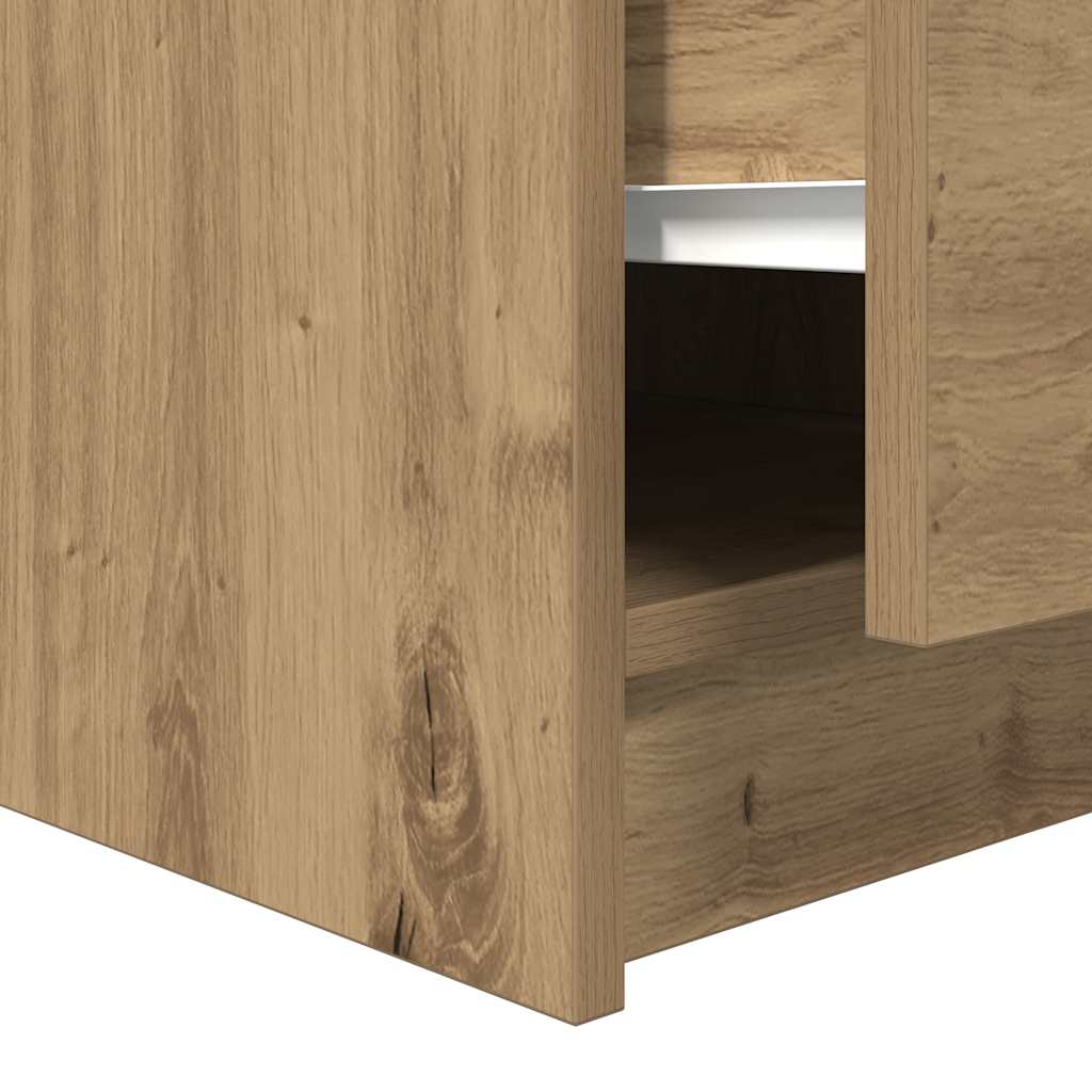 Coffee Table with Drawers Artisan Oak 70.5x70x40 cm