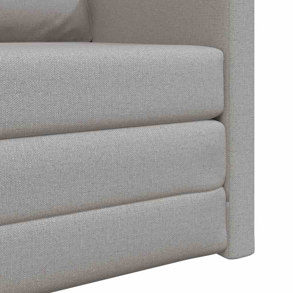 Floor Sofa Bed with Cushion Cloud grey 74 x 77 x 81 cm Fabric