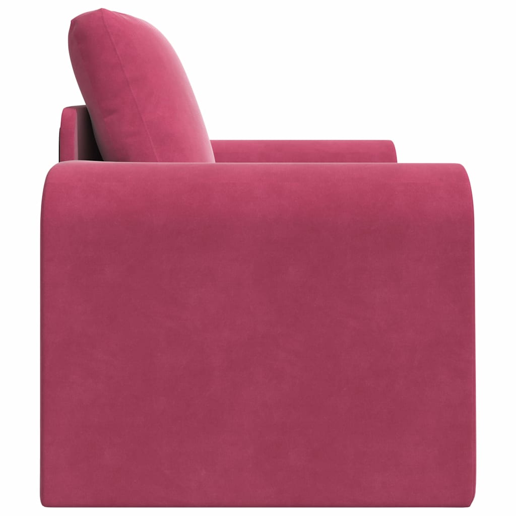 Sofa Bed Wine red 98 x 71 x 83 cm Velvet