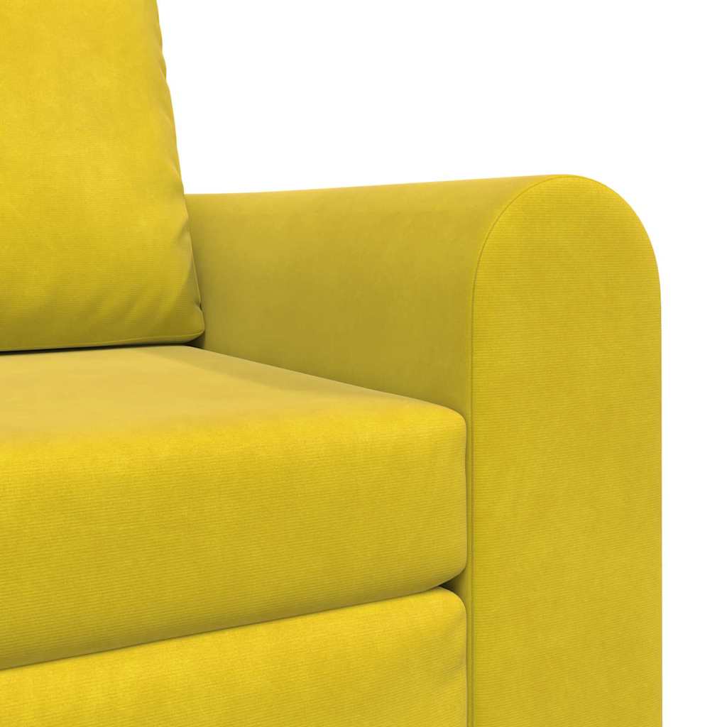 Sofa Bed Yellow 98 x 71 x 83 cm Velvet