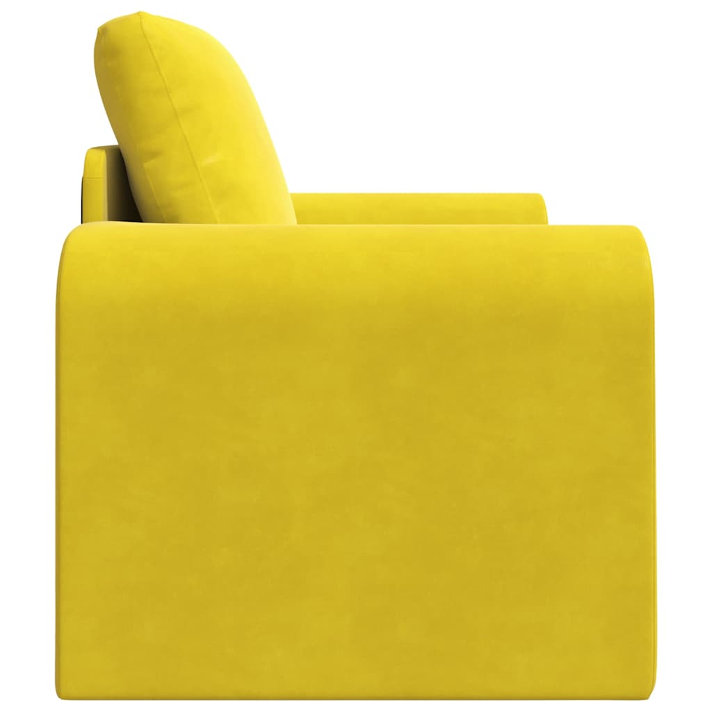 Sofa Bed Yellow 98 x 71 x 83 cm Velvet