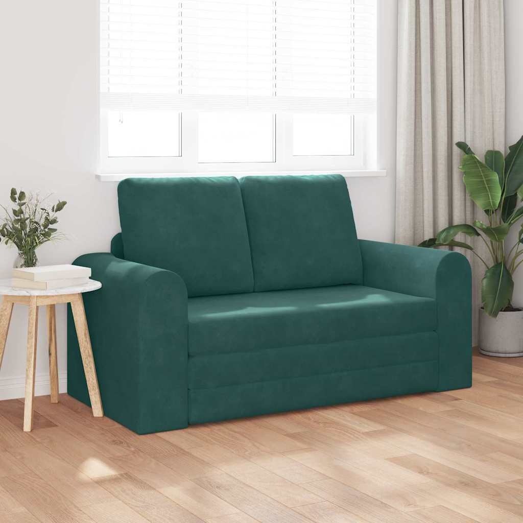 Sofa Bed Dark green 148 x 71 x 83 cm Velvet