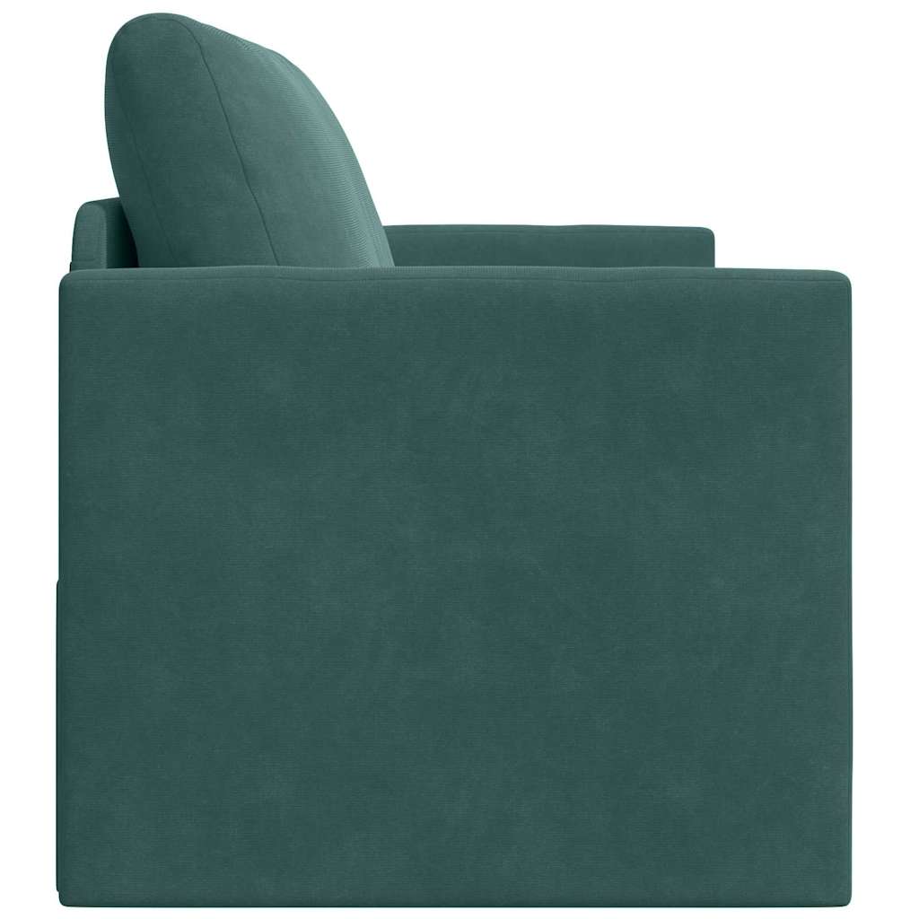 Sofa Bed Dark Green 124 x 204 x 61 cm Velvet