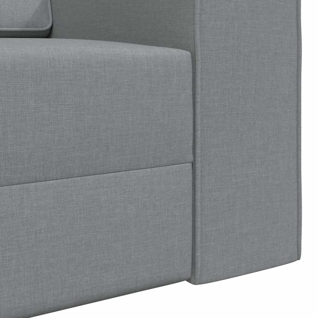 Floor Sofa Bed Light grey 245 x 78 x 77 cm Fabric