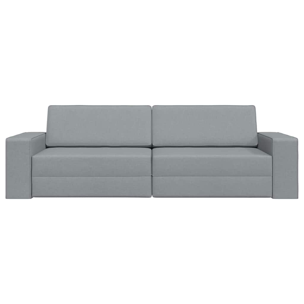 Floor Sofa Bed Light grey 245 x 78 x 77 cm Fabric