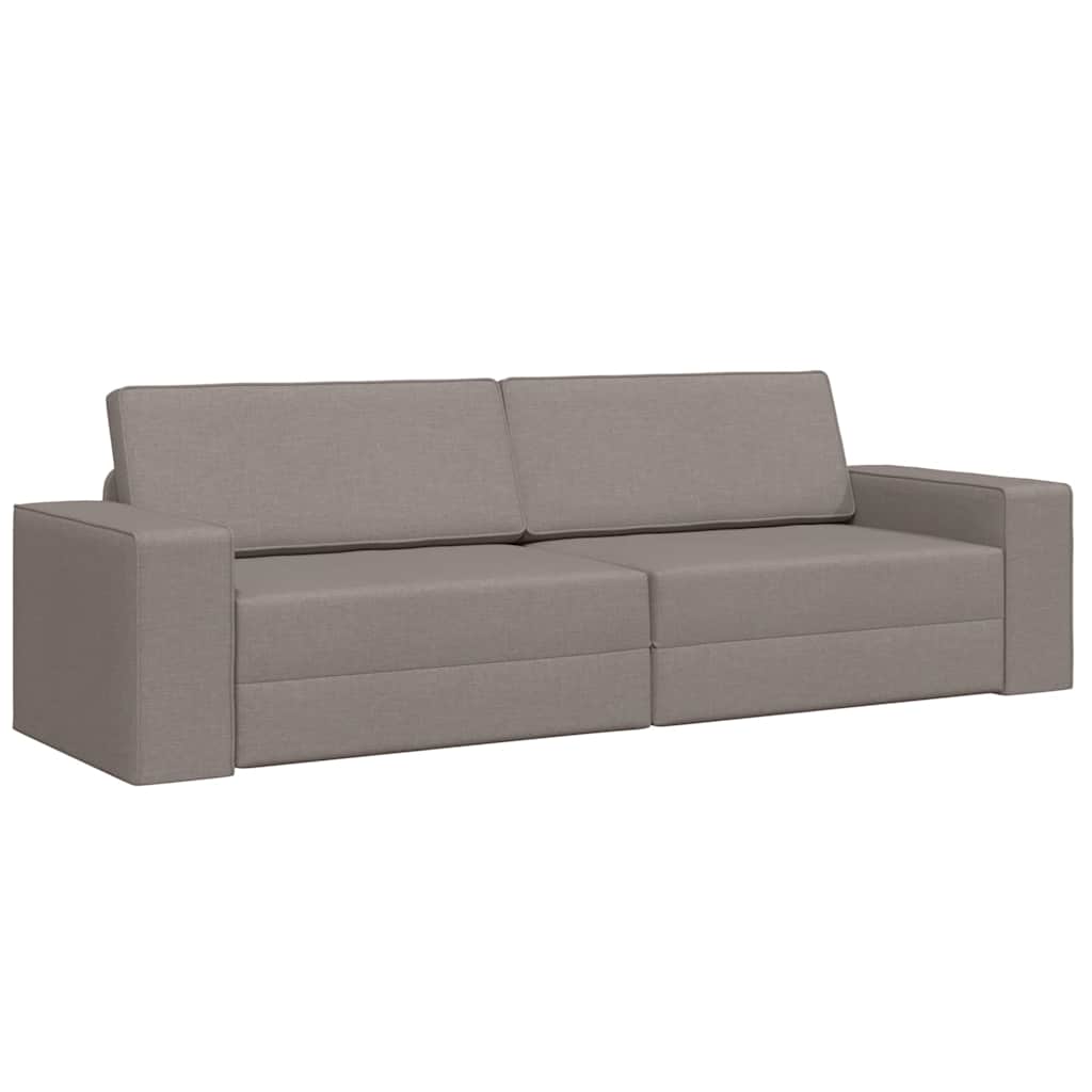 Floor Sofa Bed Taupe 245 x 78 x 77 cm Fabric