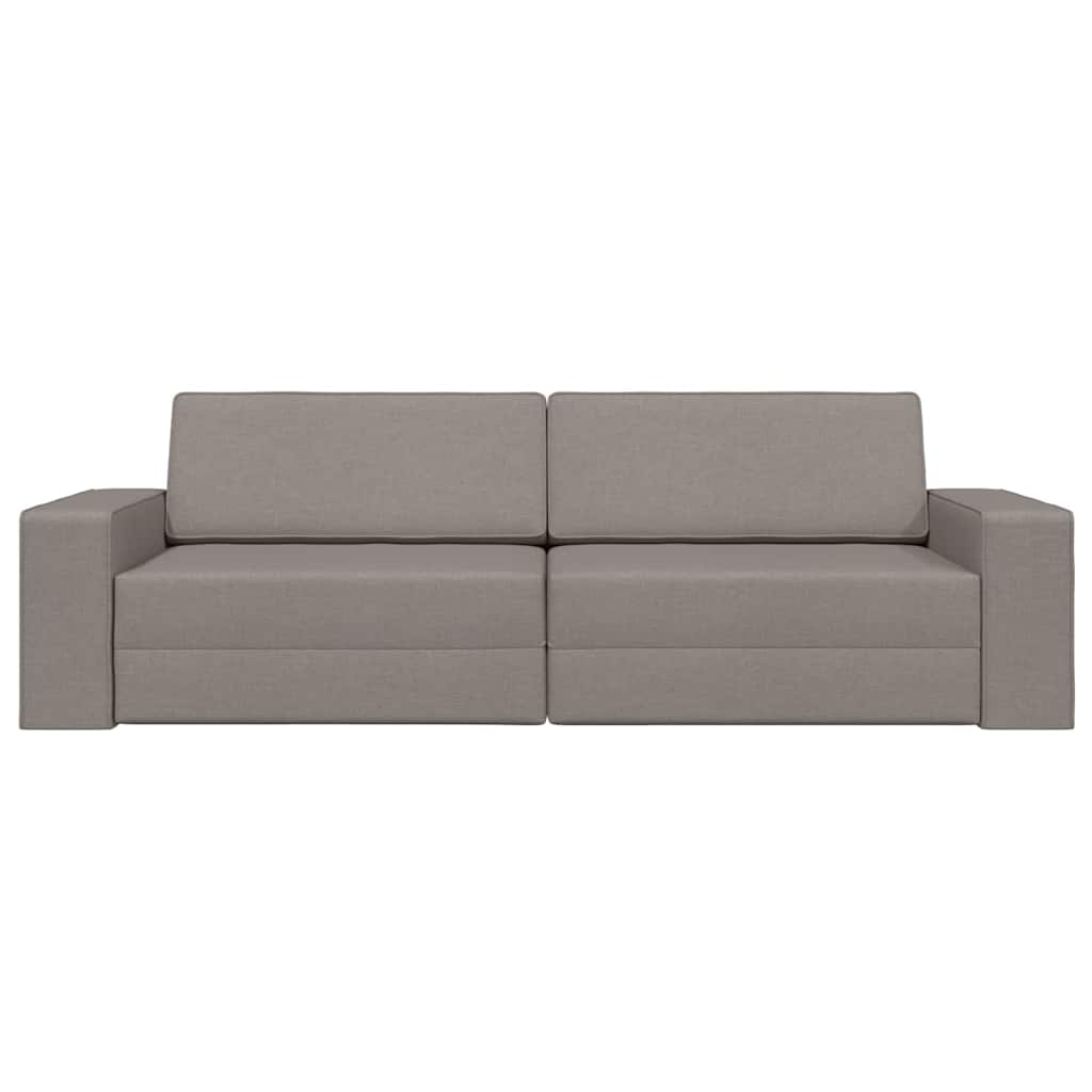 Floor Sofa Bed Taupe 245 x 78 x 77 cm Fabric