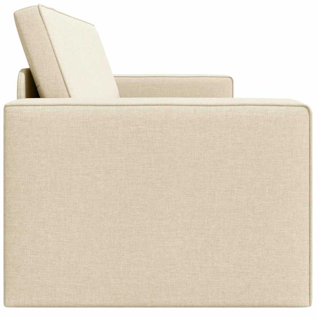 Floor Sofa Bed Cream 245 x 78 x 77 cm Fabric