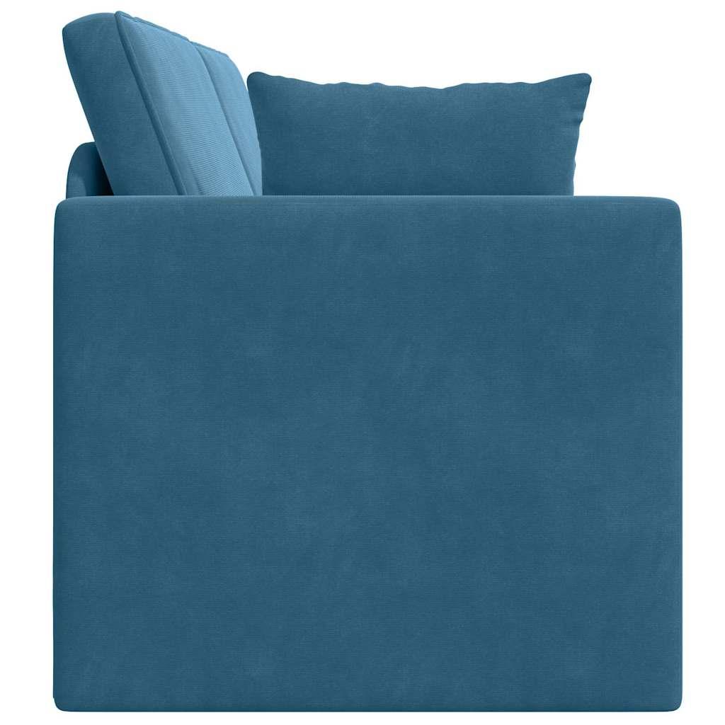 Sofa Bed Blue 213 x 70 x 77 cm Velvet