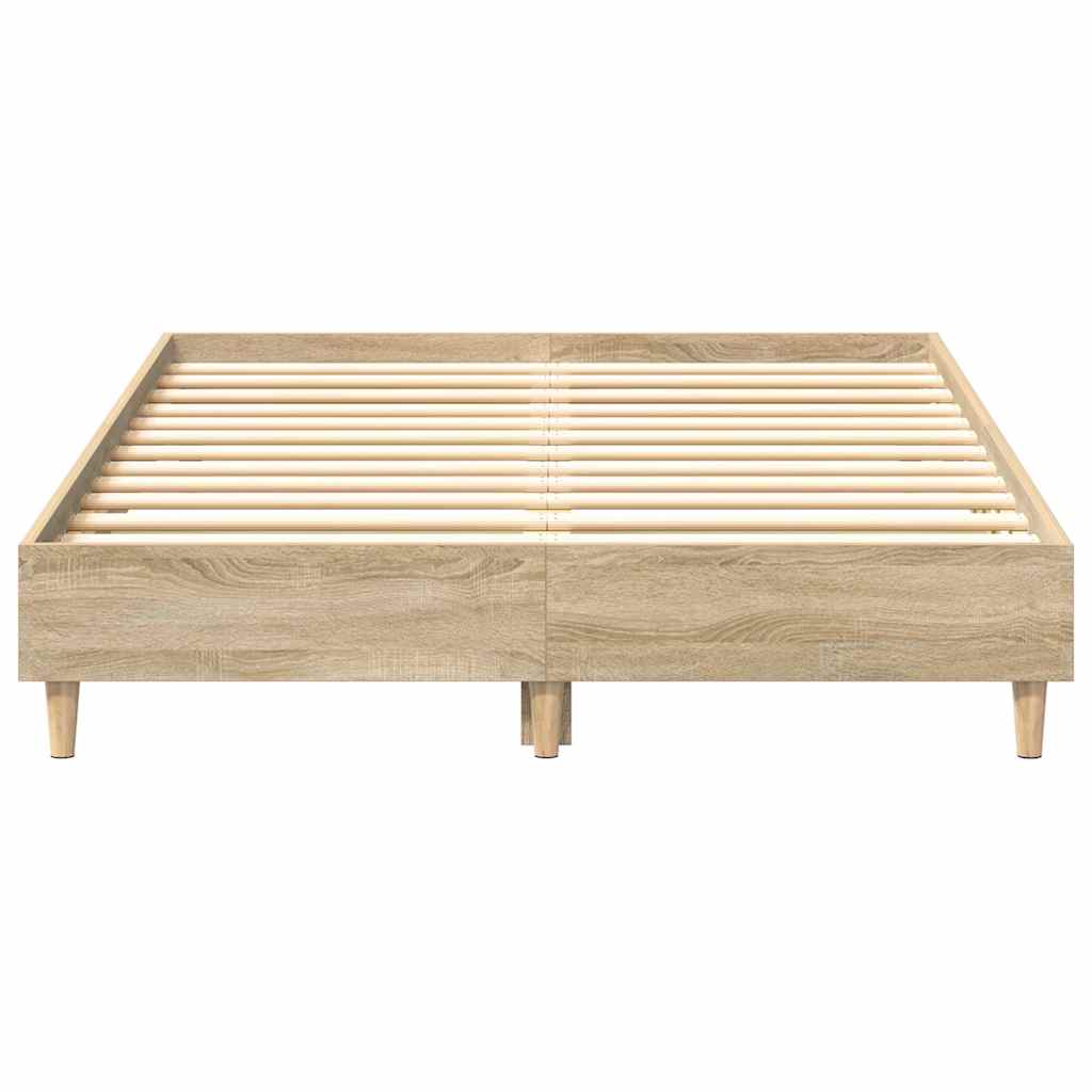 Bed Frame No Mattress Sonoma Oak 120x200 cm Engineered Wood