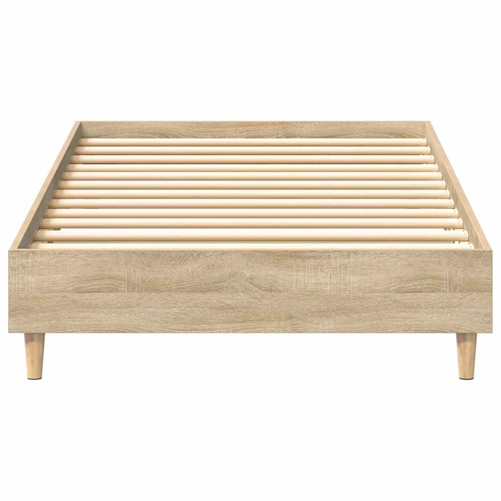 Bed Frame No Mattress Sonoma Oak 90x200 cm Engineered Wood