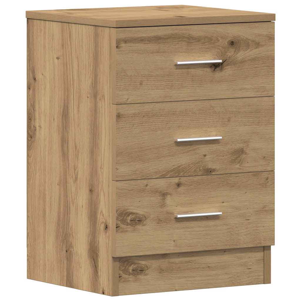 Bedside Cabinets 2 pcs Artisan Oak 38x35x55 cm Engineered Wood
