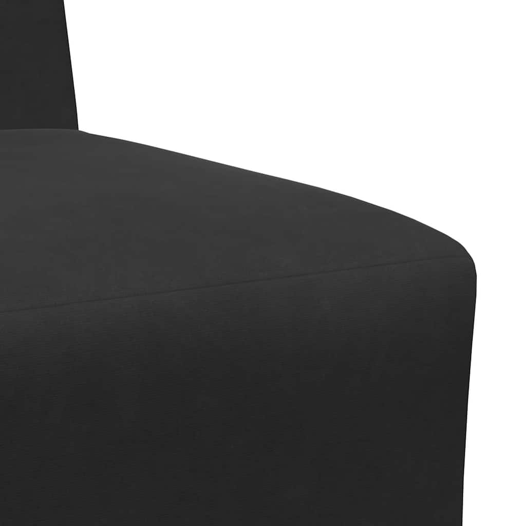 | Modular Sofa Unit Armless | Black 55 x 74 x 82 cm Velvet