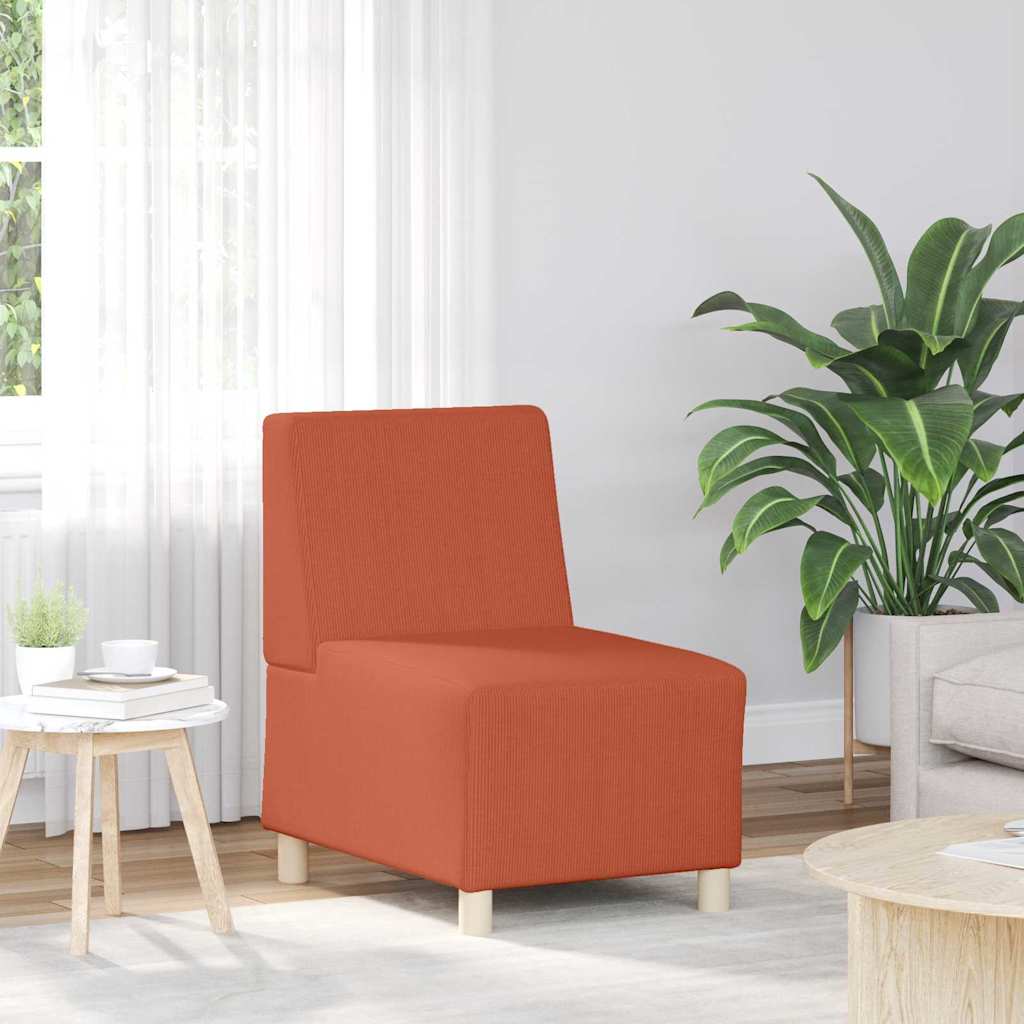 | Modular Sofa Unit Armless | Orange 55 x 74 x 82 cm