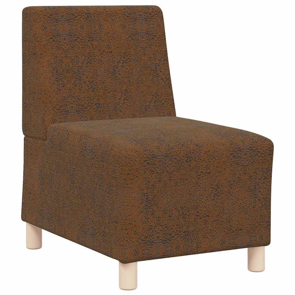 | Sofa Chair | Brown 55 x 74 x 82 cm Faux suede leather